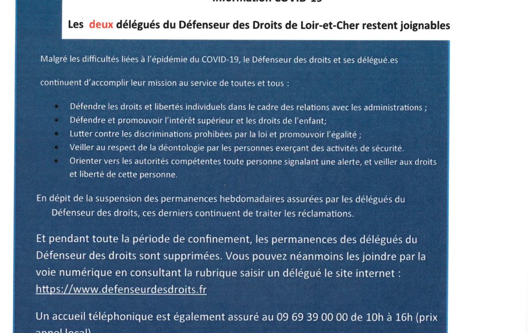 Délégués défenseurs des droits en Loir-et-Cher