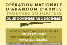 Opération nationale d’abandon simplifié d’armes à l’État en Loir-et-Cher