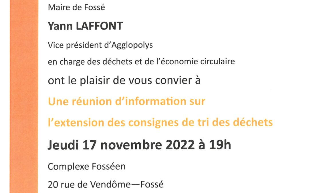 Réunion publique sur l’extension des consignes de tri des déchets