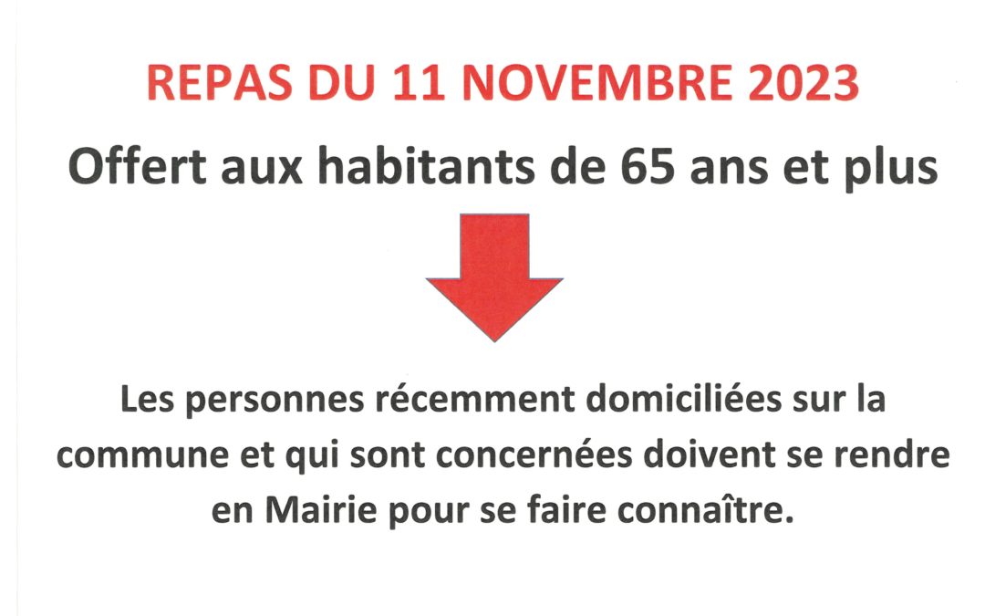 Repas du  11 Novembre 2023