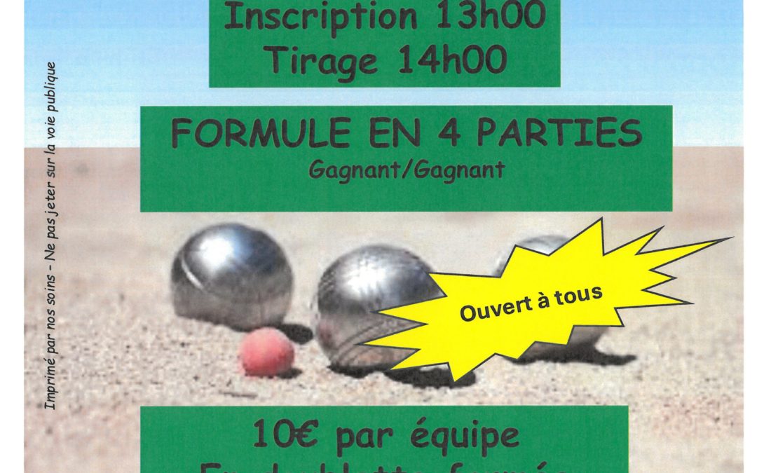 Concours de Pétanque